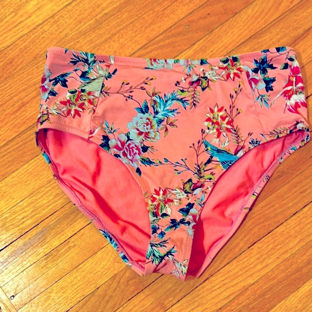 Johnny Was Pink Floral Bikini Bottom